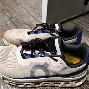 On Cloud Performance Running Shoes in Arctic White and Royal Blue